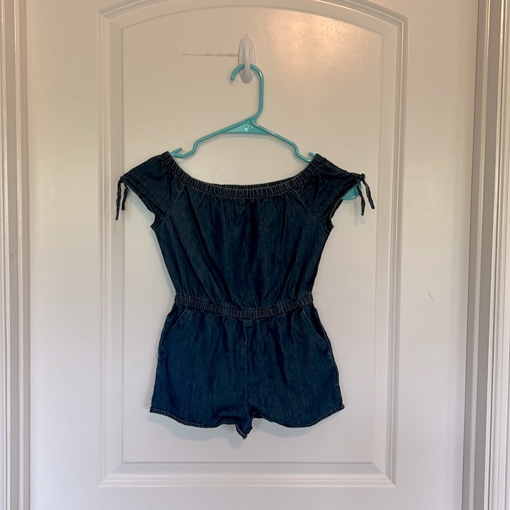 Girls Denim Romper